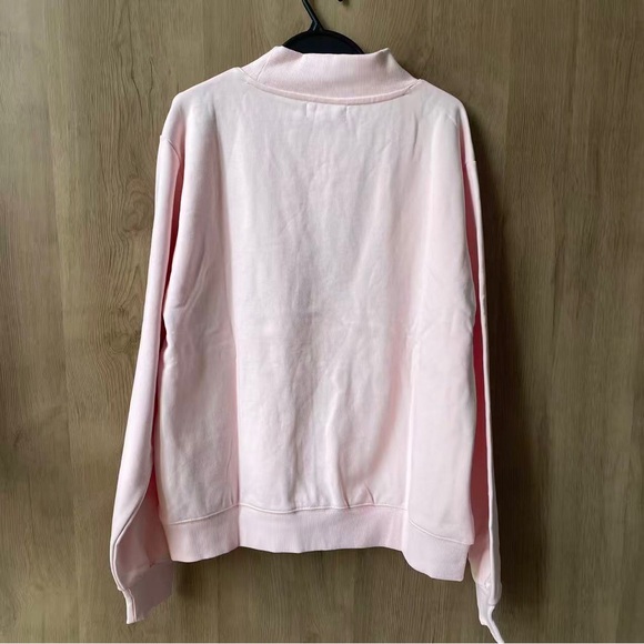 Parke Light Pink Mock Neck Sweatshirt with PARKE Lettering - Picture 4 of 7